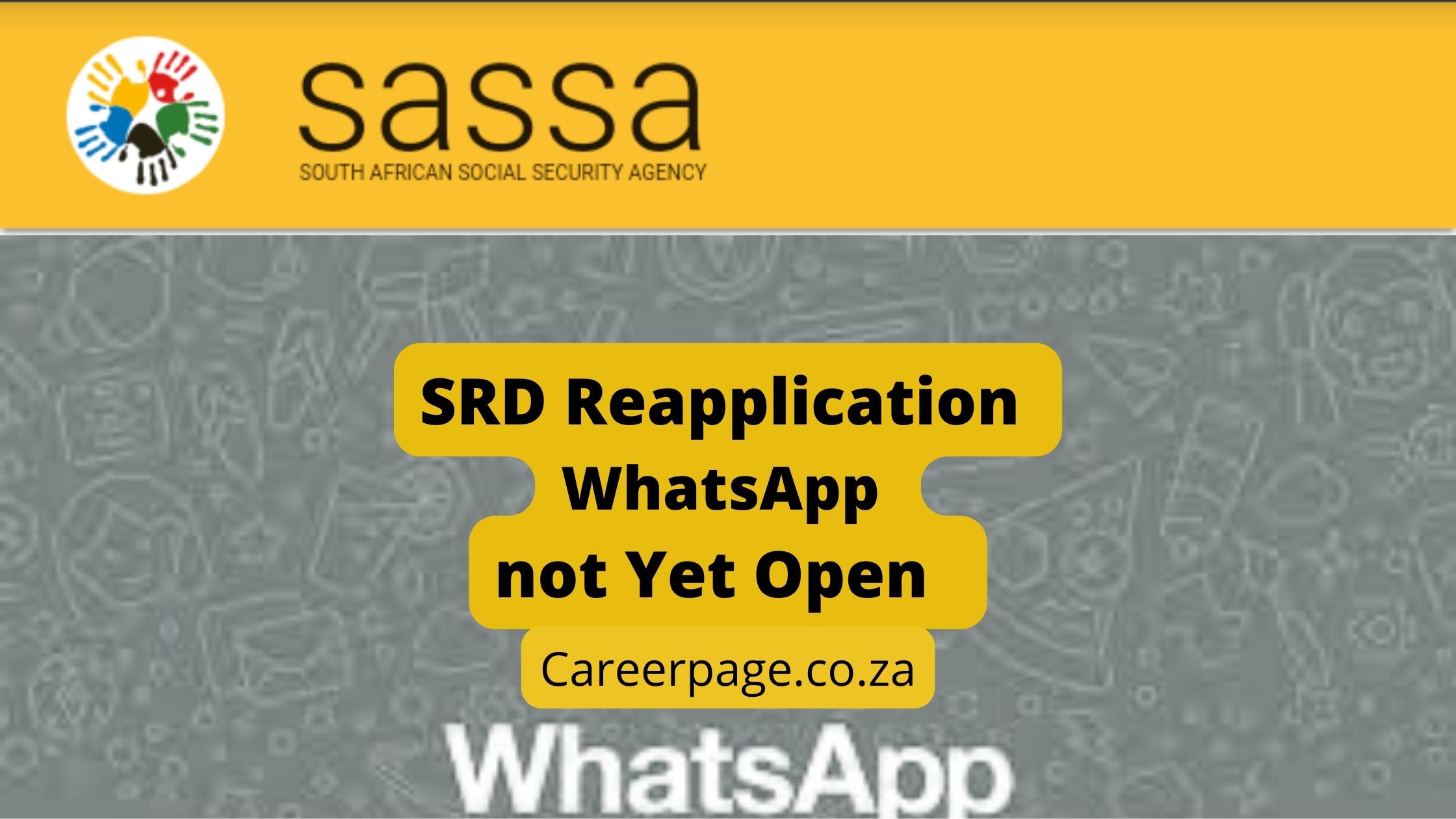 SRD Reapplication WhatsApp Line