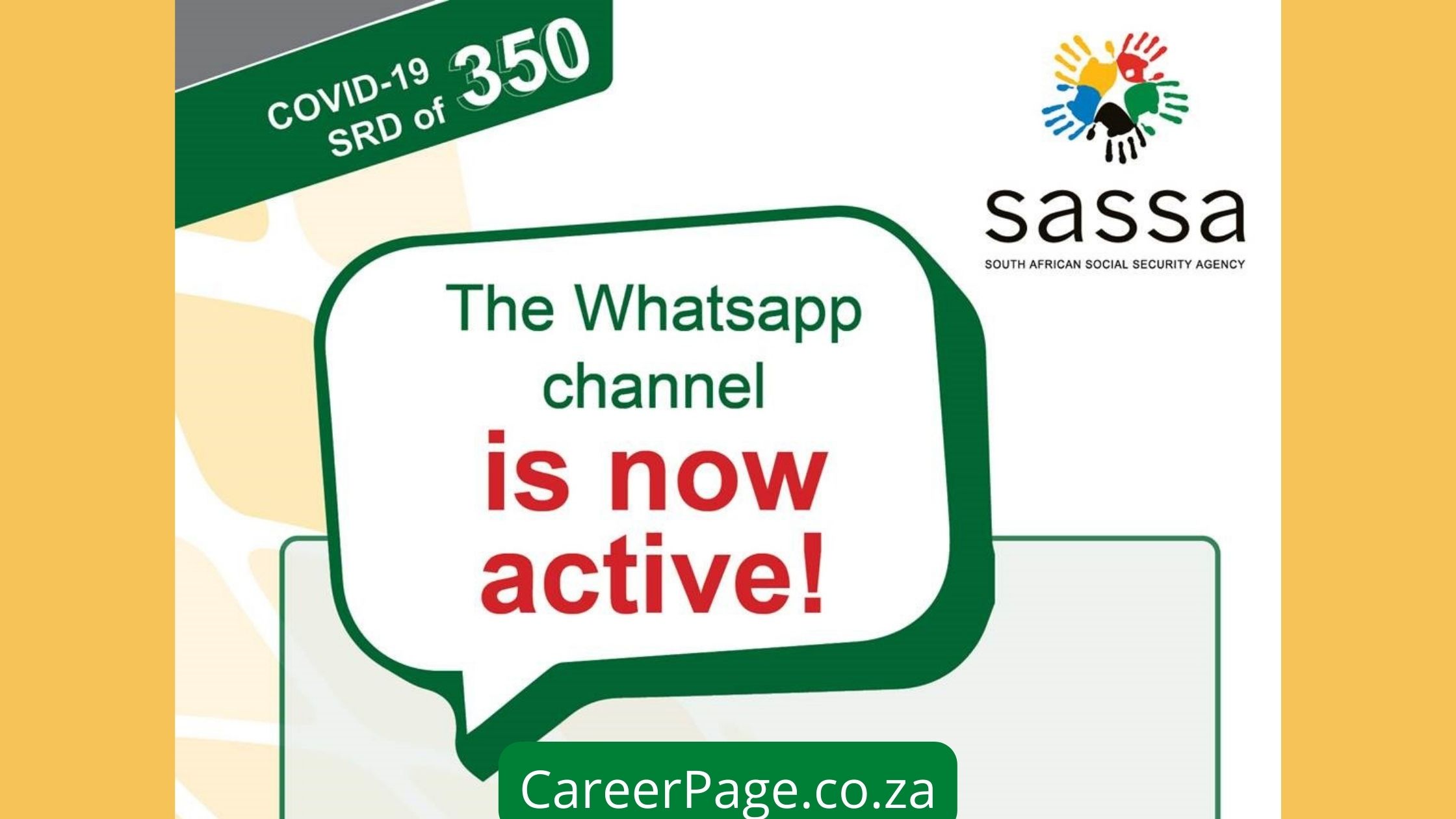 SRD R350 Grant WhatsApp Line Open