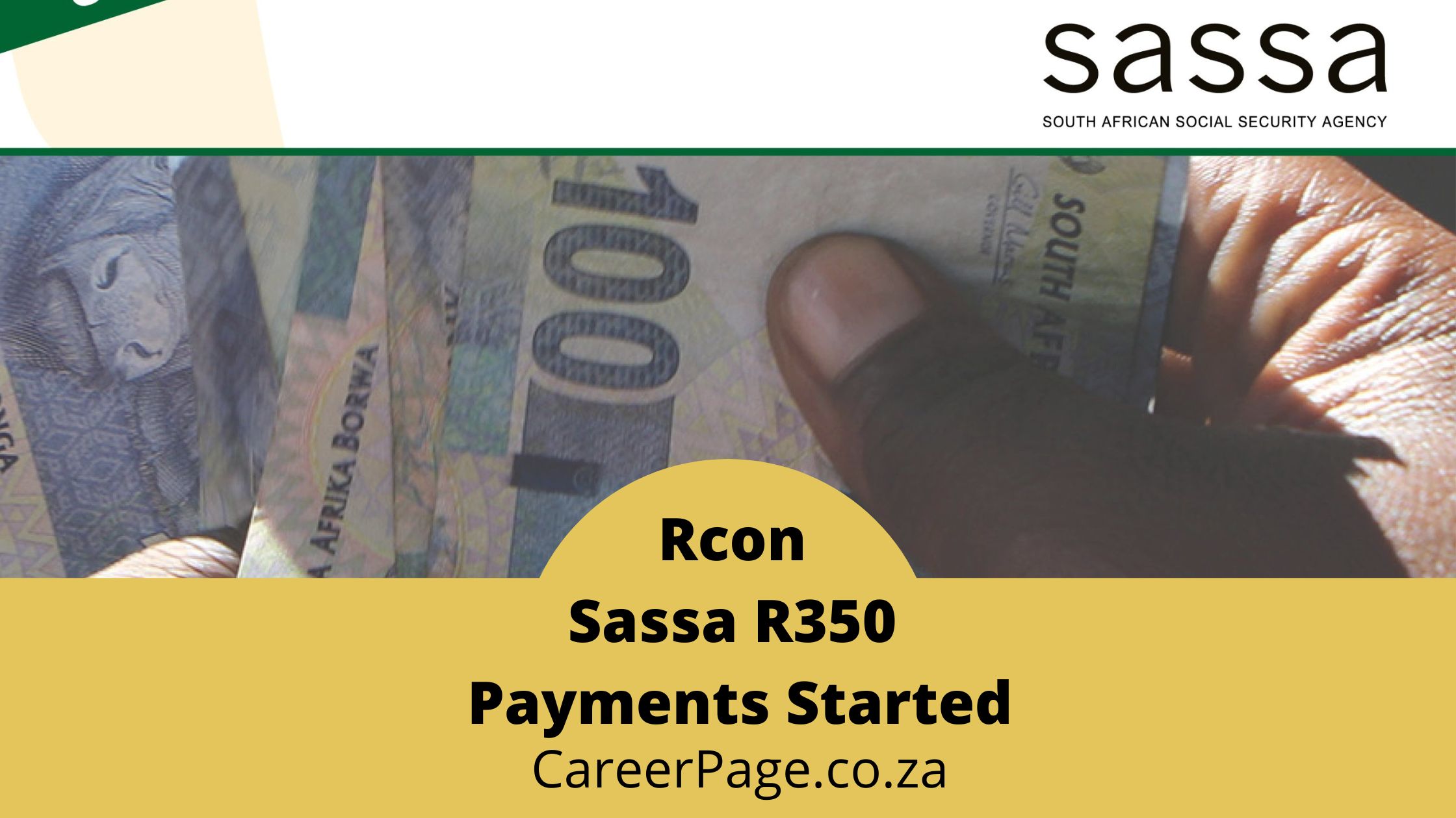 Rcon Sassa R350 Payments Started