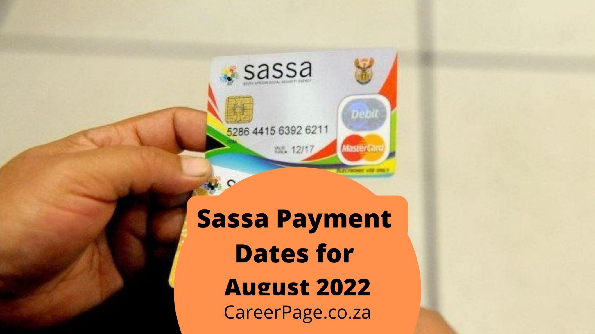 Sassa Payment Dates for August 2022