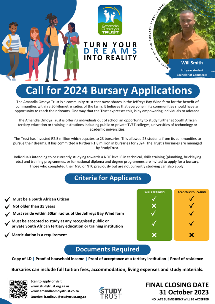 Amandla Omoya Trust Bursary Requirements Amandla Omoya Trust Bursary Requirements