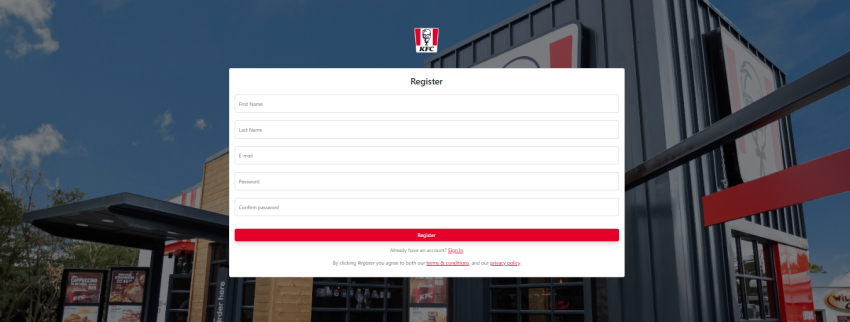 Register CV for KFC Jobs